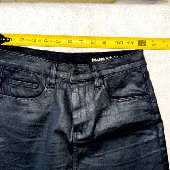 Blank NYC shiny/leather looking jean skirt. Size 27 - Picture 4 of 6